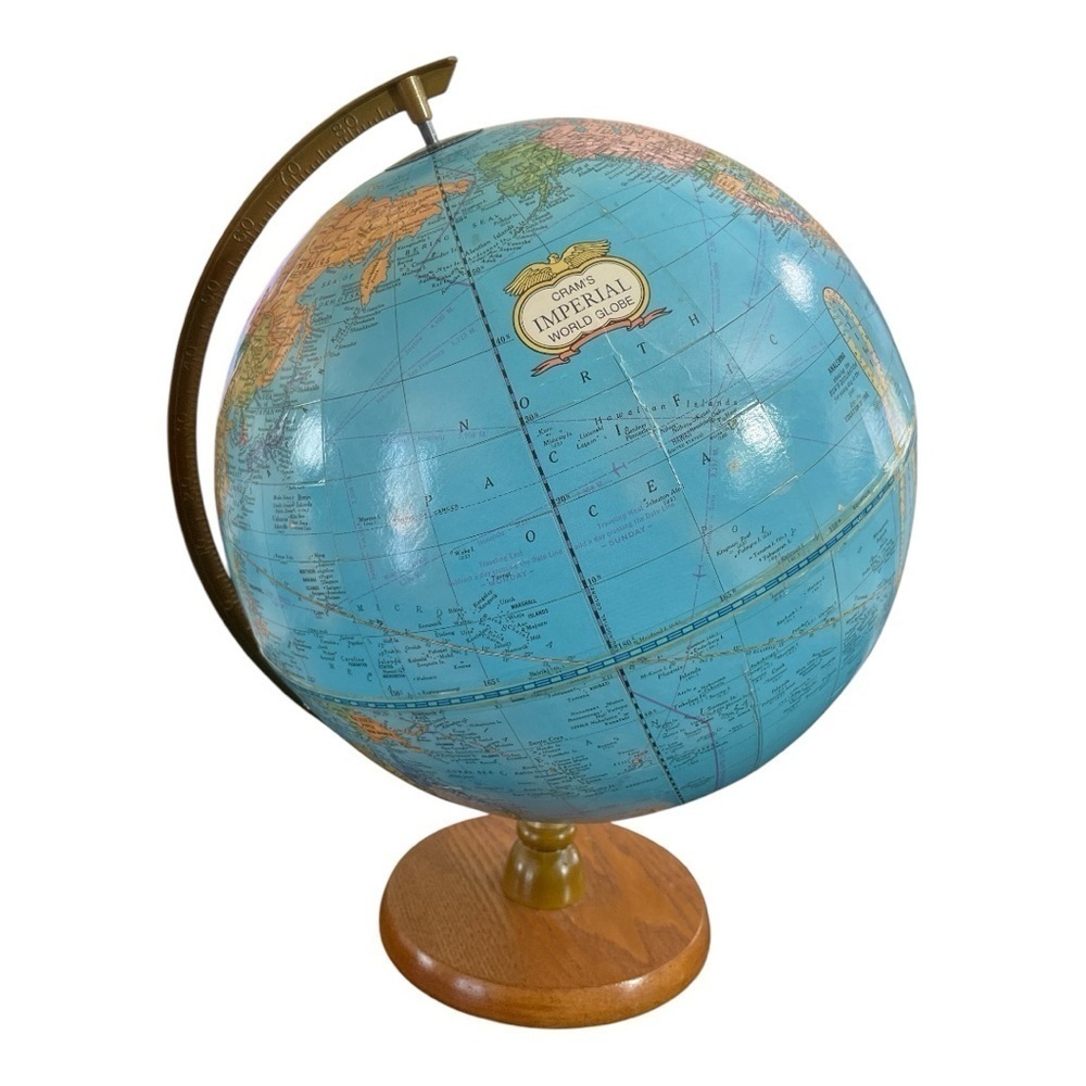 Vintage GEORGE F. CRAM The World Book GLOBE USSR
Wood Base - Picture 4 of 8